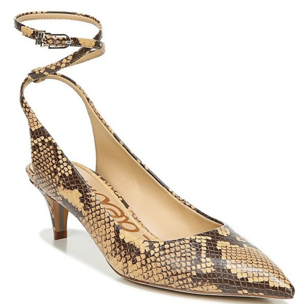 Sam Edelman Devry Snake Print Slingback Heels - image 1